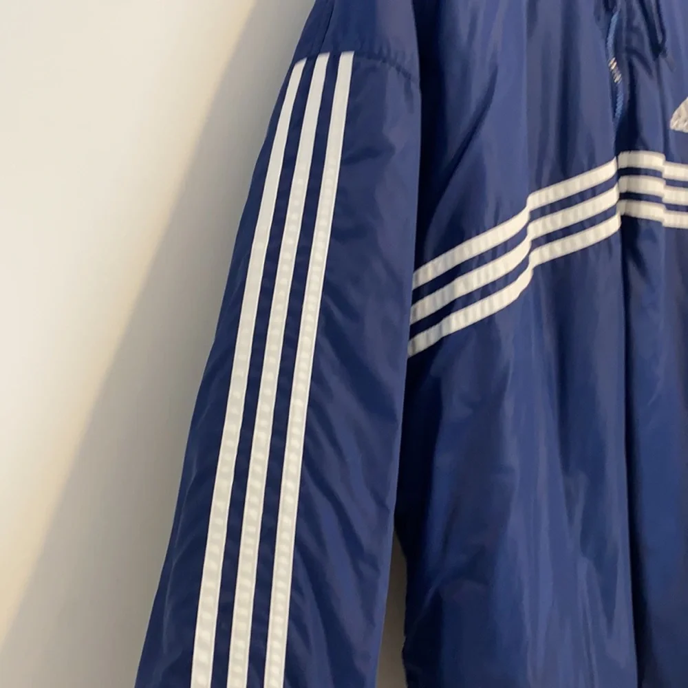 🎉 Adidas Unisex Vintage Hooded Waterproof Jacket - XL ✨ - Picture 3 of 7